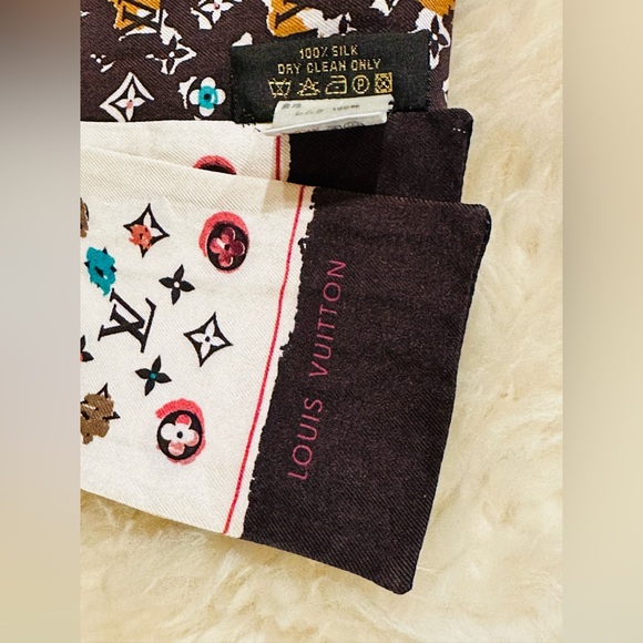 💎 LOUIS VUITTON Monogram Bandeau Size L 46” X 2.6” w/Box & Tag - Picture 3 of 9